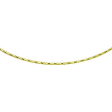 Load image into Gallery viewer, Sterling Silver Gold Plated 16  Diamond cut Omega Box Chain 1.4mm