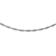 Load image into Gallery viewer, Sterling Silver 2 Toned 2 Layer 16  Omega Spring 180 Chain Rhodium Plated 2.7mm