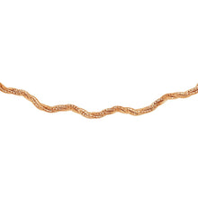 Load image into Gallery viewer, Sterling Silver 3 Layer Wave 16  Omega Spring Chain Rose Gold Plated 2.7mm