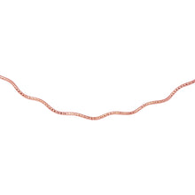 Load image into Gallery viewer, Sterling Silver 1 Layer Wave 16  Omega Spring Chain Rose Gold Plated 1.3mm
