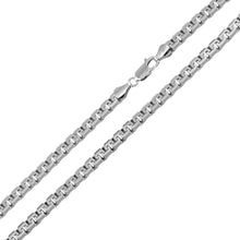 Load image into Gallery viewer, Sterling Silver Rhodium Plated Shinny Box Greek 5mm-300 Chain