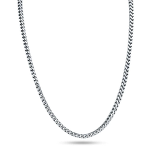 Load image into Gallery viewer, Sterling Silver Gun Metal Plated 100-3.1mm Franco Chain