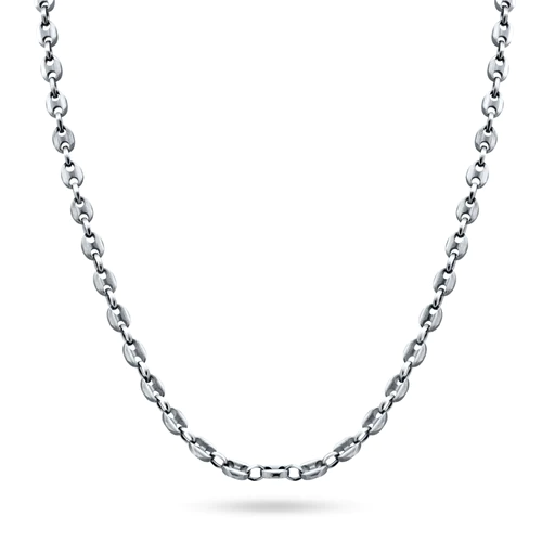 Sterling Silver Gun Metal Plated Marina 040-4.3mm Chain