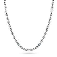 Load image into Gallery viewer, Sterling Silver Gun Metal Plated Marina 040-4.3mm Chain