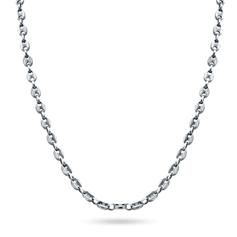Sterling Silver Gun Metal Plated Marina 040-4.3mm Chain