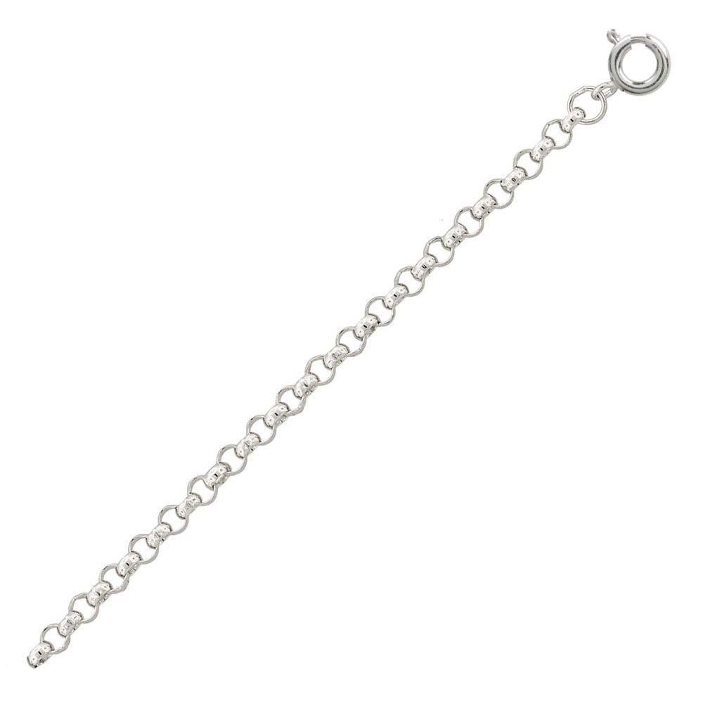 Sterling Silver High Polished Round Rolo 035-2.3mm Anklets