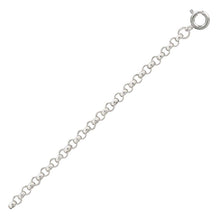 Load image into Gallery viewer, Sterling Silver High Polished Round Rolo 035-2.3mm Anklets