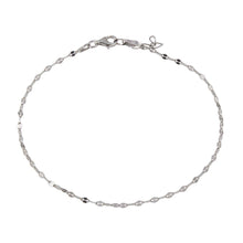 Load image into Gallery viewer, Sterling Silver Rhodium Plated Open Confetti DC Link Anklet