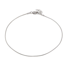 Load image into Gallery viewer, Sterling Silver Rhodium Plated Snake Round Anklet