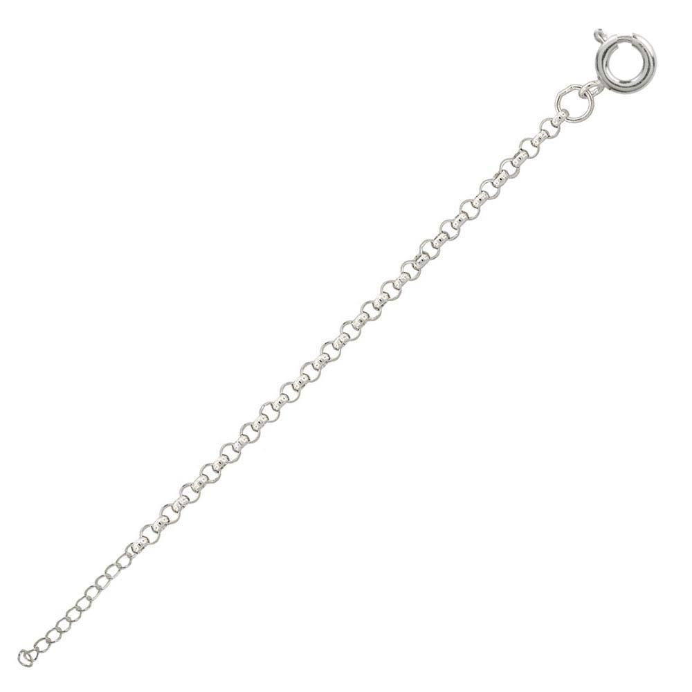 Sterling Silver High Polished Round Rolo 025 Anklets