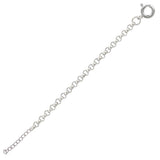 Sterling Silver High Polished Round Rolo 030 Anklets