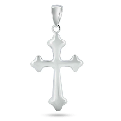 Sterling Silver Basic Cross Charm Pendant