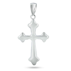 Sterling Silver Basic Cross Charm Pendant
