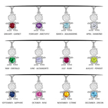 Load image into Gallery viewer, Sterling Silver Round Birthstone Boy Flat Charm