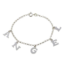 Load image into Gallery viewer, Sterling Silver Angel Charm Link Bracelet