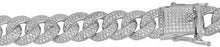 Load image into Gallery viewer, Sterling Silver Rhodium Plated CZ Encrusted Curb Chains