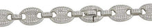 Load image into Gallery viewer, Sterling Silver Rhodium Plated CZ Encrusted Oval Link Chains