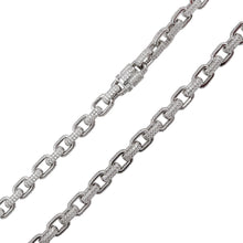 Load image into Gallery viewer, Sterling Silver Rhodium Plated CZ Encrusted Micro Pave Link Chains