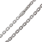 Sterling Silver Rhodium Plated CZ Encrusted 8.9mm Micro Pave Link Chains