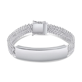 Sterling Silver Zig Zag Box Lock 9.2mm ID Bracelet Length-8inches, ID Width-10mm, Weight-31.5grams
