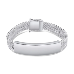 Sterling Silver Zig Zag Box Lock 9.2mm ID Bracelet Length-8inches, ID Width-10mm, Weight-31.5grams