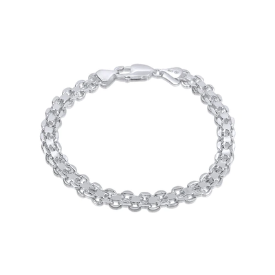 Sterling Silver 6.5mm Double Link Bracelet-8
