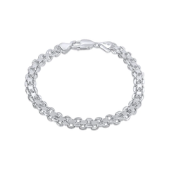 Sterling Silver 6.5mm Double Link Bracelet-8