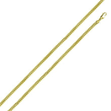 Load image into Gallery viewer, Sterling Silver Gold Plated Hollow 4.1mm Franco Chain