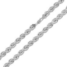 Load image into Gallery viewer, Sterling Silver Hollow Rope Hip Hop Chain Width-6.5mm