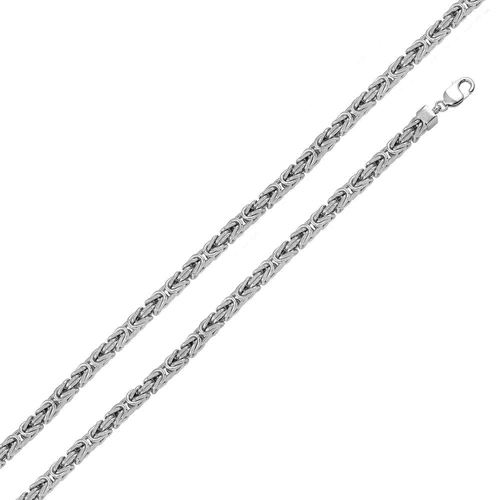 Sterling Silver Anti Tarnish Byzantine 4.9mm Chain