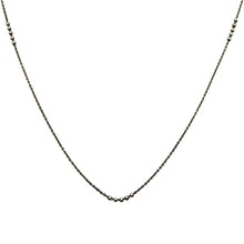 Load image into Gallery viewer, Sterling Silver Black Rhodium Plated DC Beaded Chain Necklace