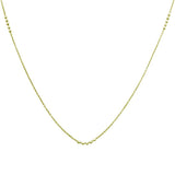 Sterling Silver Gold Plated DC Beaded Chain Necklace