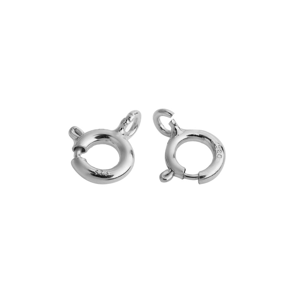 Sterling Silver Round Spring Clasp