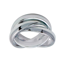 Load image into Gallery viewer, Sterling Silver High Polished 3 Band Rolling Ring