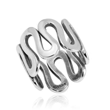 Load image into Gallery viewer, Sterling Silver High Polished Wavy Eternity Ring