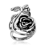 Sterling Silver High Polished Rose Ring