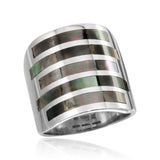 Sterling Silver High Polished 5 Bar Ring