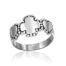 Load image into Gallery viewer, Sterling Silver High Polished Heart and Cross Ring