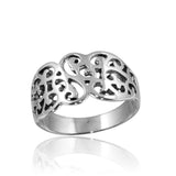 Sterling Silver High Polished Fancy Design Ring