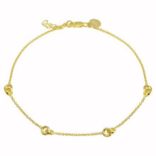 Load image into Gallery viewer, Sterling Silver Gold Plated Knotted Anklets