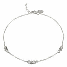 Load image into Gallery viewer, Sterling Silver Rhodium Plated 3 Link Anklets