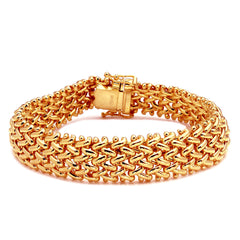 Sterling Silver Rose Gold Plated Braided Bracelet