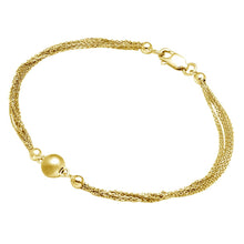 Load image into Gallery viewer, Sterling Silver Gold Plated Multi Stand Beaded Bracelet