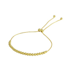 Sterling Silver Gold Plated DC Beaded Lariat Bracelet