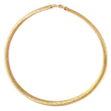 Sterling Silver Classy Gold Plated Wheat Textured Italian Necklace with Lobster Clasp ClosureAnd Length of 17