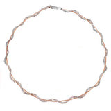 Sterling Silver Rose Gold Plated Snake Wrap Entangling .925 Necklace