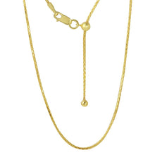 Load image into Gallery viewer, Sterling Silver Gold Plated Adjustable Franco Chain With Bead Necklace