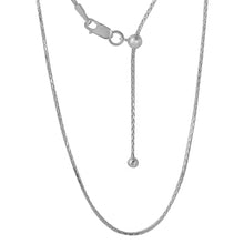 Load image into Gallery viewer, Sterling Silver Rhodium Plated Adjustable Franco Chain With Bead Necklace
