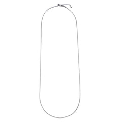 Sterling Silver Rhodium Plated Flat Rolo Adjustable Slider Necklace