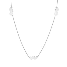 Load image into Gallery viewer, Sterling Silver Rhodium Plated Double Heart Necklace